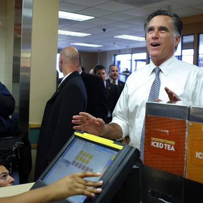 Der Obama-Herausforderer tauchte bei 