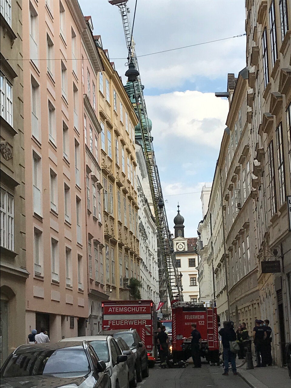 Dachterrasse in Wiener Innenstadt in Flammen