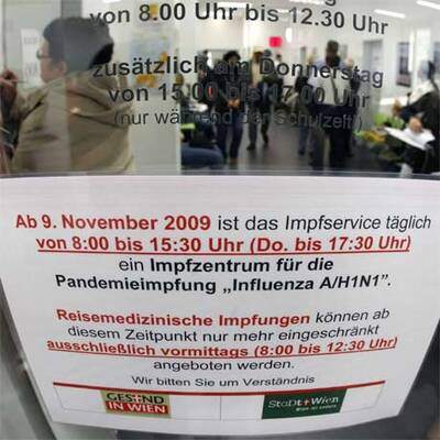 Großer Run auf die Schweinegrippe-Impfung