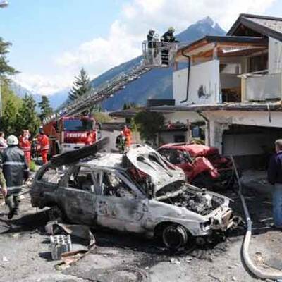 Explosion zerstört Haus in Imst völlig