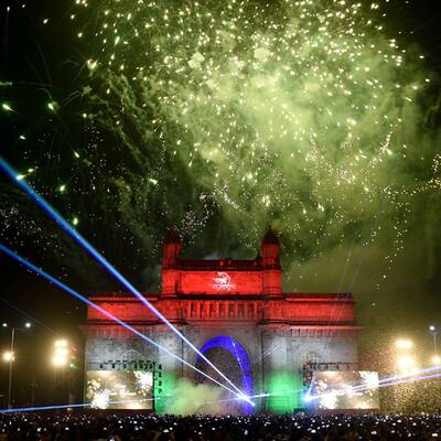 Rund eine Million Menschen am New Yorker Times Square