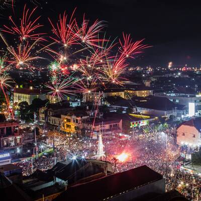 In New York versammelten sich Tausende am Times Square