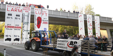 Lärmgegner blockierten Innkreisautobahn