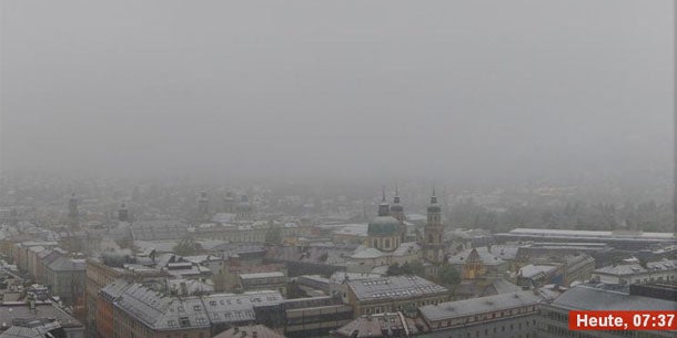 Schnee und Regen in Österreich