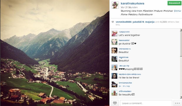 Karolina Kurkova in Sölden