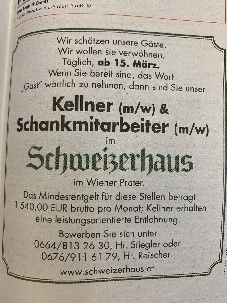 Gastro-Öffnung am 15. März: Weiß