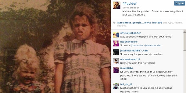 Fifi Geldof: Nachricht für Peaches Geldof