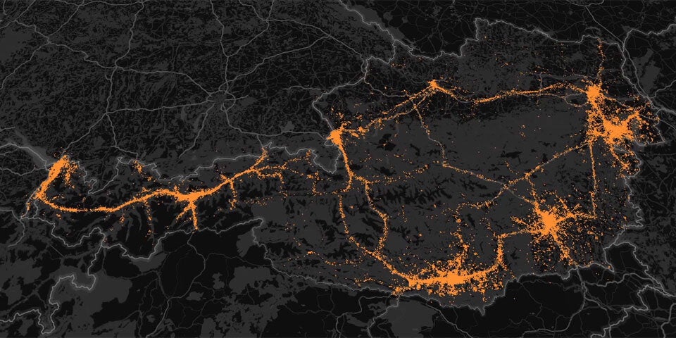 Grazer Firma zeigt Bewegungsströme in Österreich