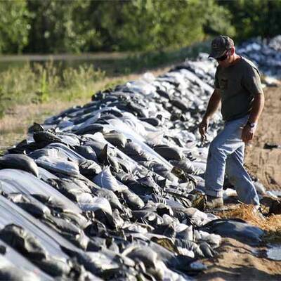 Land unter in Iowa (USA)