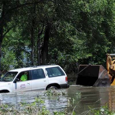 Land unter in Iowa (USA)