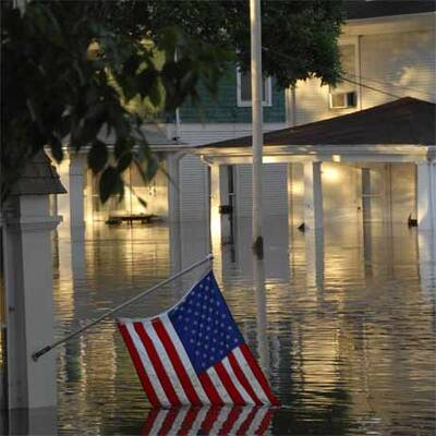 Land unter in Iowa (USA)