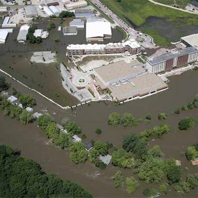Land unter in Iowa (USA)