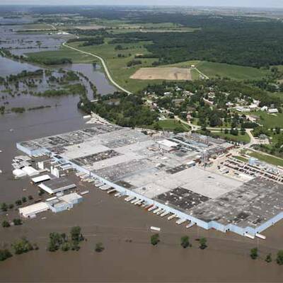 Land unter in Iowa (USA)