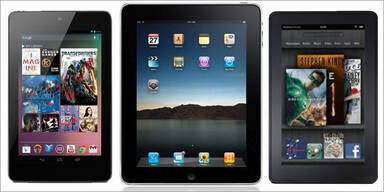 Nexus 7 gegen Kindle Fire und neues iPad