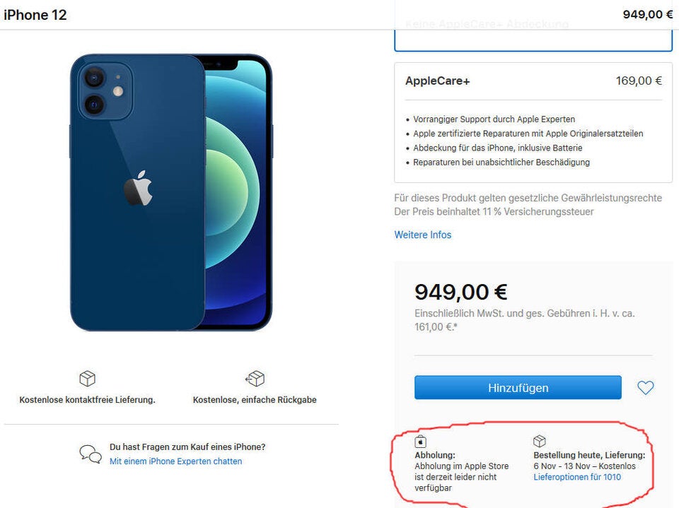 iPhone 12 & 12 Pro in Österreich schon ausverkauft