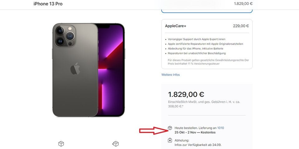 iPhone 13 & 13 Pro in Österreich schon ausverkauft