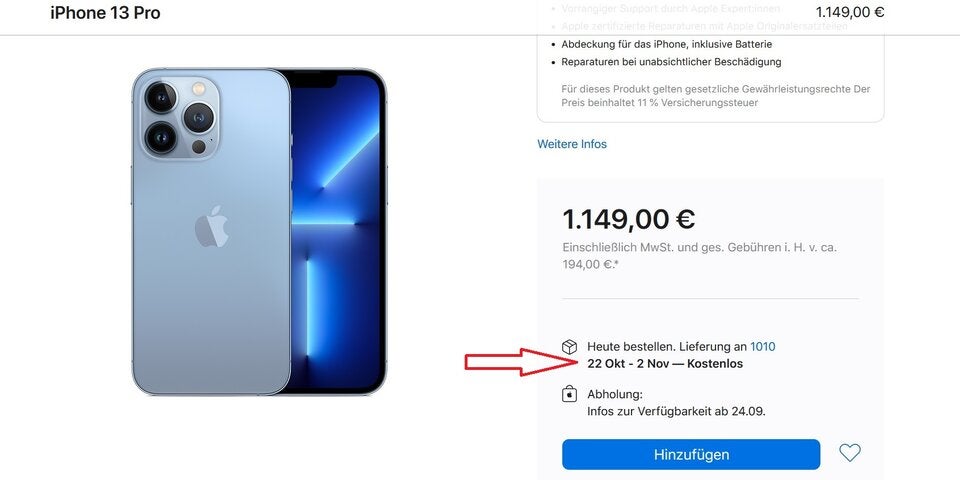 iPhone 13 & 13 Pro in Österreich schon ausverkauft