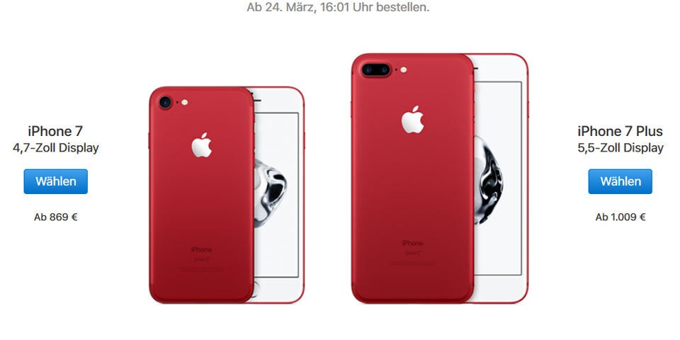 Rotes iPhone 7 und billigeres iPad starten