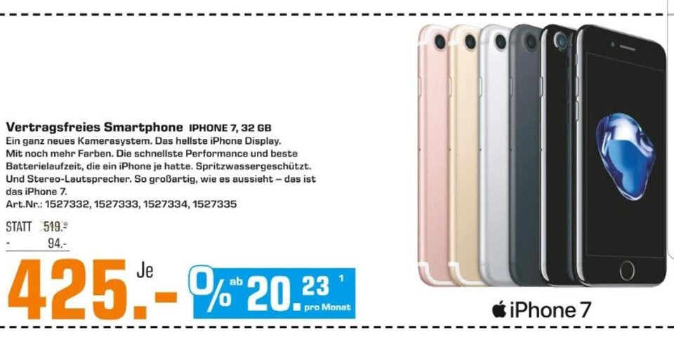 Saturn verschleudert iPhone 7 & Galaxy S9+