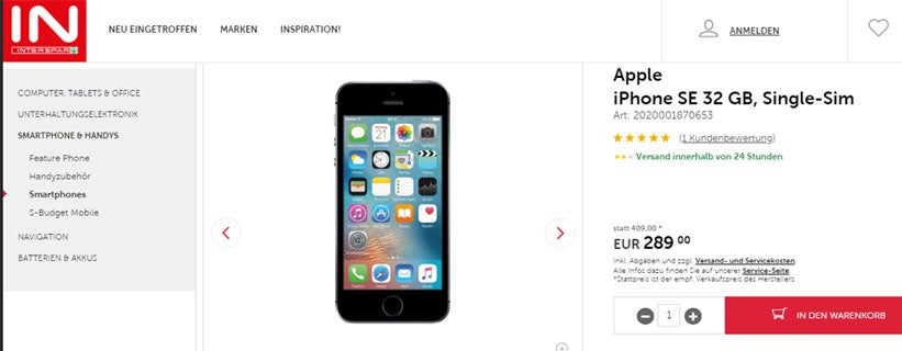 iPhone bei Interspar zum Kampfpreis