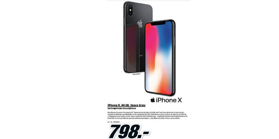 MediaMarkt haut das iPhone X raus
