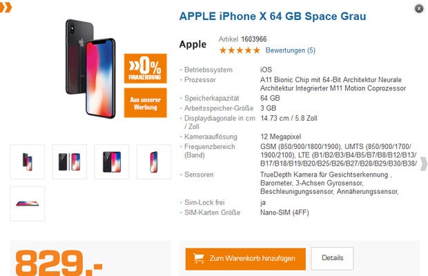 iPhone X, XR & 8 bei Saturn zum Kampfpreis