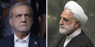 Gholam-Hussein Mohseni-Edschehi und Massud Peseschkian