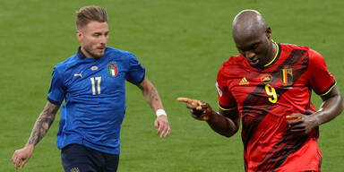 Italien - Belgien: Im Bild Lukaku und Immobile