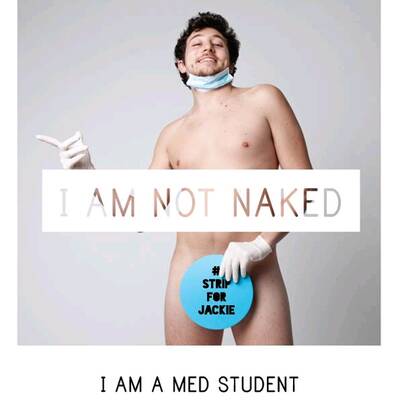 Nackte Solidarität für sexy Jackie