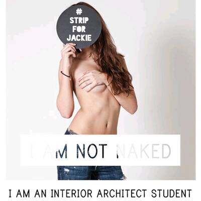 Nackte Solidarität für sexy Jackie