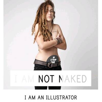 Nackte Solidarität für sexy Jackie