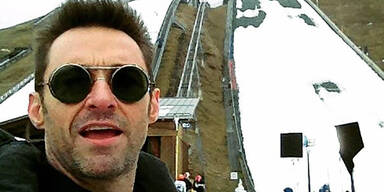 Hugh Jackman mit Schiffer in Tirol