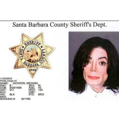 Polizeifotos von Stars