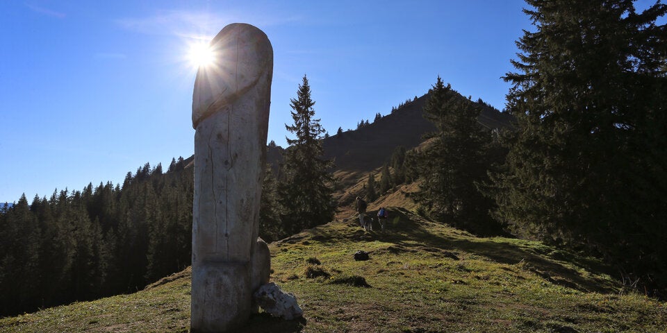 Abgesägt! Diebe klauen Holzpenis von bayrischem Berg | Zwei-Meter-Skulptur weg