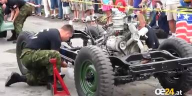 Kanadier zerlegen blitzschnell ganzen Jeep