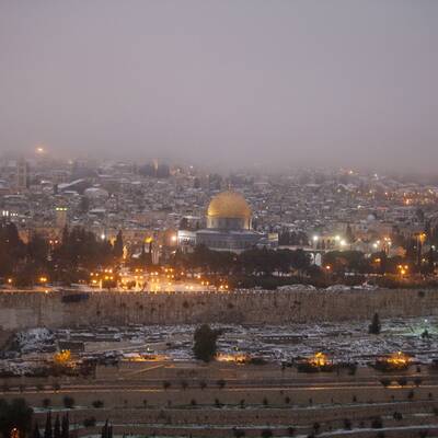 Schnee sogar in Jerusalem