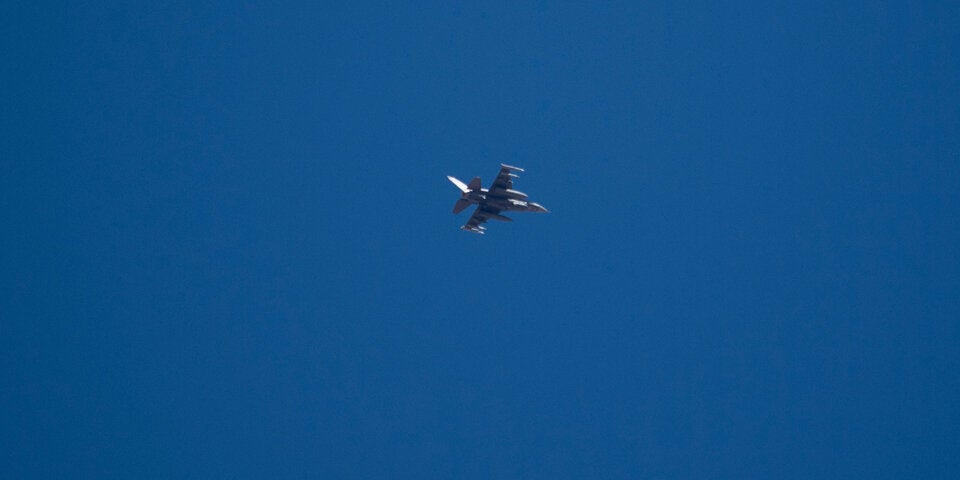 Kampfjet fängt bei Trump-Rede Flugzeug ab