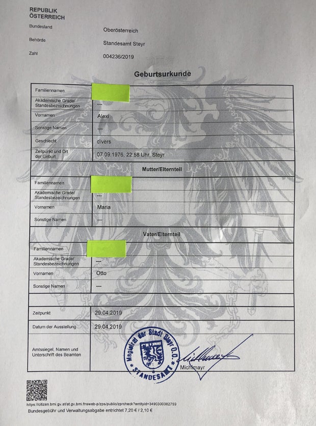 Drittes Geschlecht Alex Jürgen