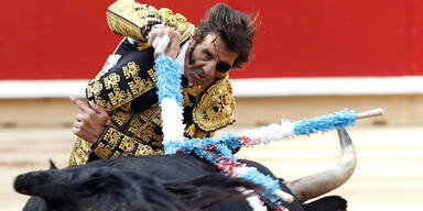 Einäugiger trat gegen Stier in Pamplona an