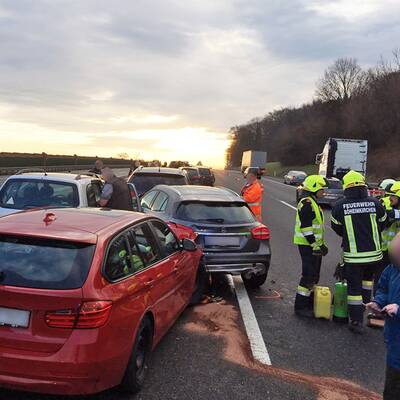 Karambolage auf A1 im Bezirk St. Pölten