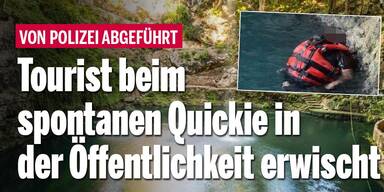 Tourist beim spontanen Quickie in der Öffentlichkeit erwischt
