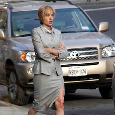 Angelina Jolie am Set von Salt