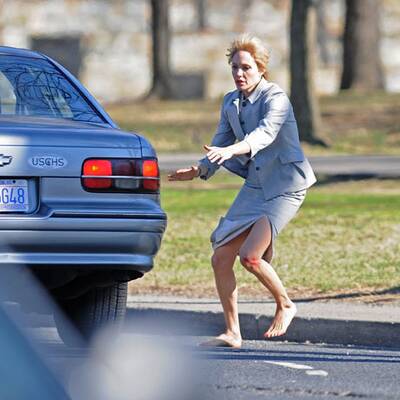 Angelina Jolie am Set von Salt