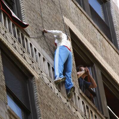 Angelina Jolie am Set von Salt