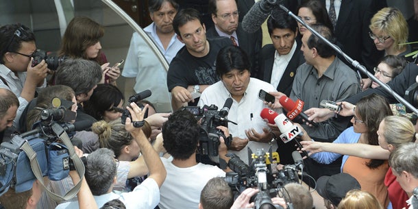 Morales 13 Stunden in Wien gefangen