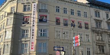 Banner in Wiener City f&uuml;r Israel-Geiseln