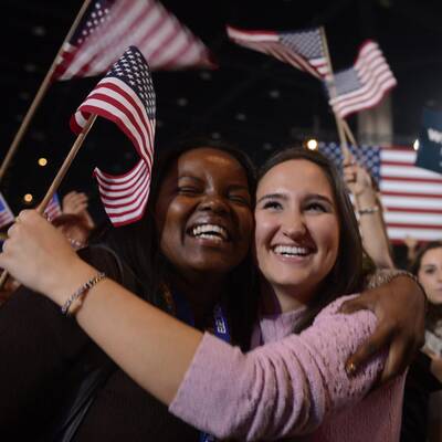 Barack Obama und Bruce Springsteen in Madison / Wisconsin 