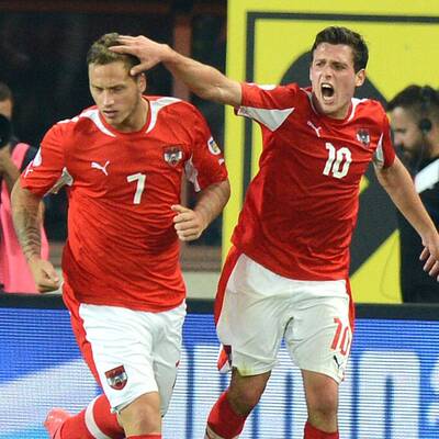 Zlatko Junuzovic erzielt den 1:2 Anschlusstreffer gegen Deutschland