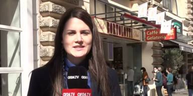 oe24.TV Reporterin Julia Rauch auf Maria-Hilfer-Straße