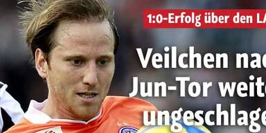 Veilchen nach Jun-Tor weiter ungeschlagen